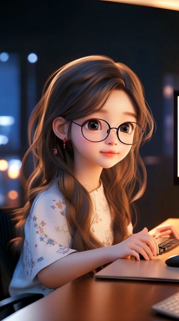 Cute Girl dp Cartoon