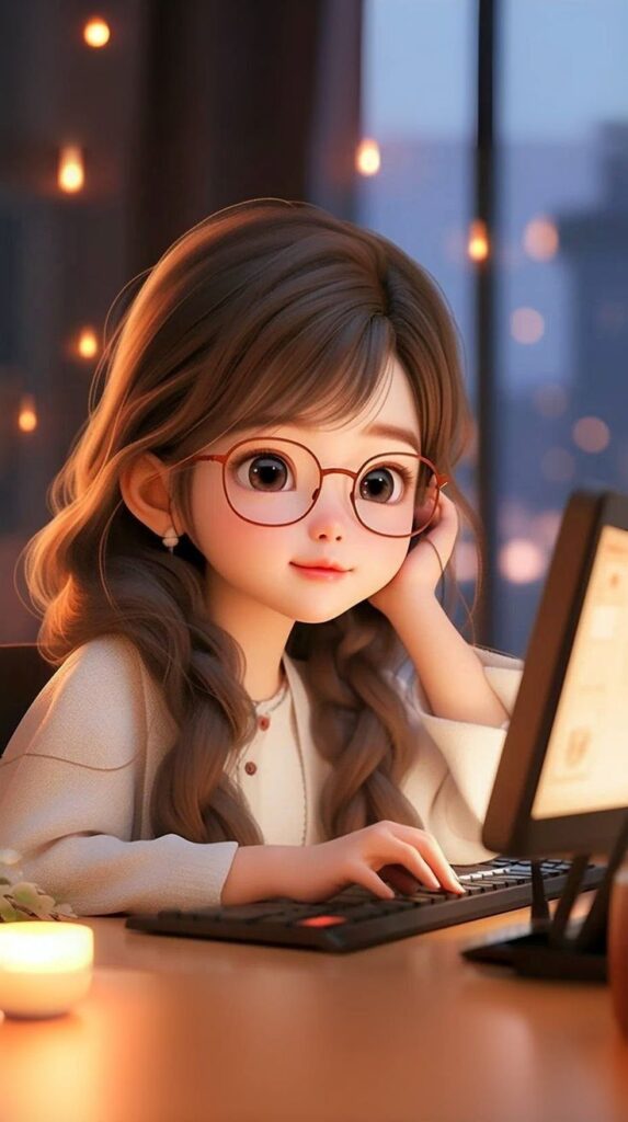 Cute Girl dp Cartoon