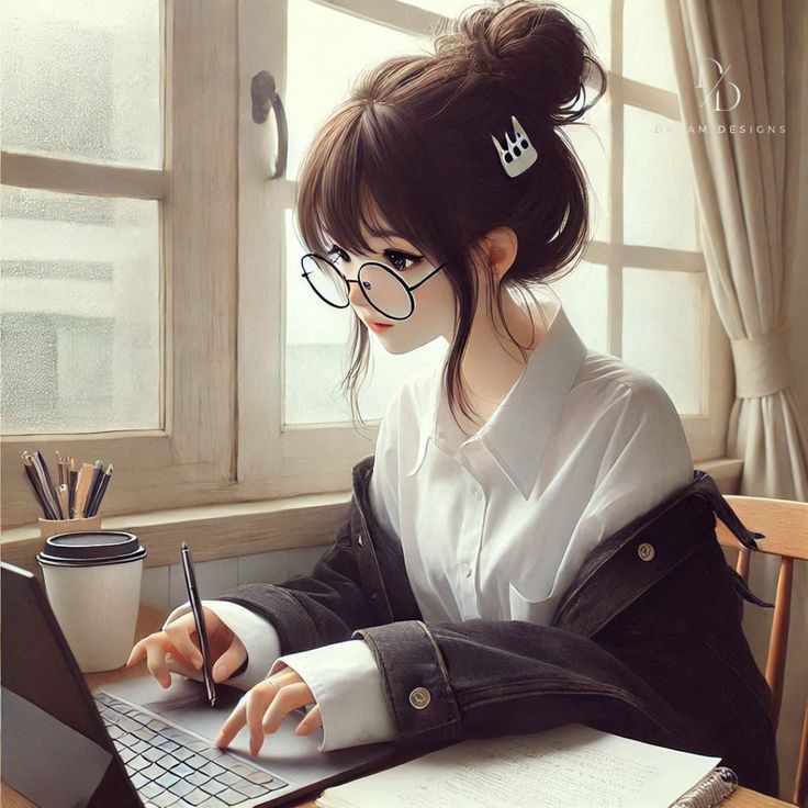 Reading Study Girl dp